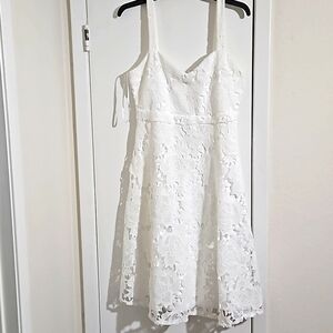 Lulus White Lace Dress , size XL